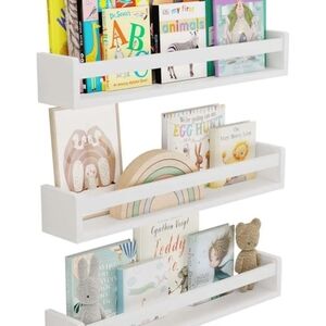 White Wall-Mounted Bookshelf